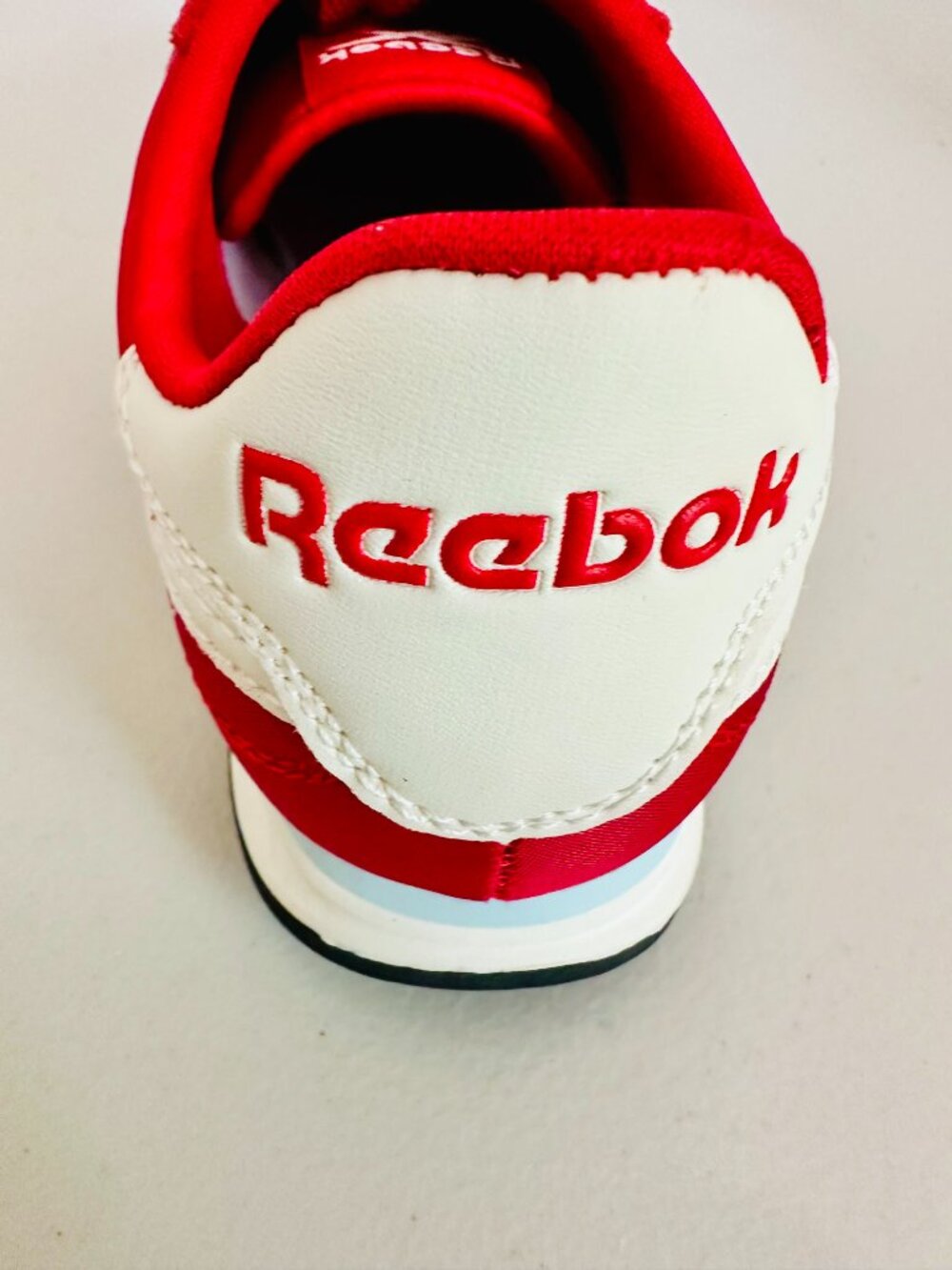 NEW REEBOK RED AND WHITE ORTHOLITE COURT FLEX SNEAKERS SIZE 9 - Picture 7 of 10